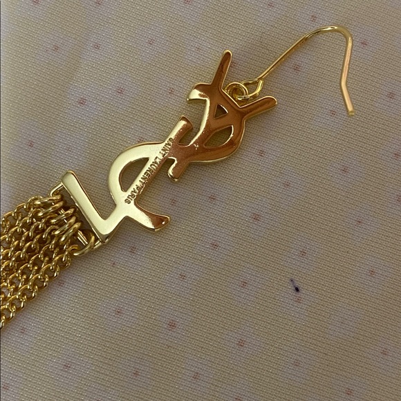 Yves Saint Laurent Gold Tassel Earrings - Picture 6 of 8